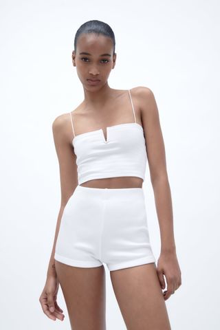 Zara + Ribbed Shorts