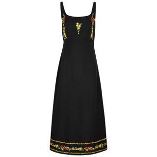 Rixo + Benedict Floral-Embroidered Maxi Dress
