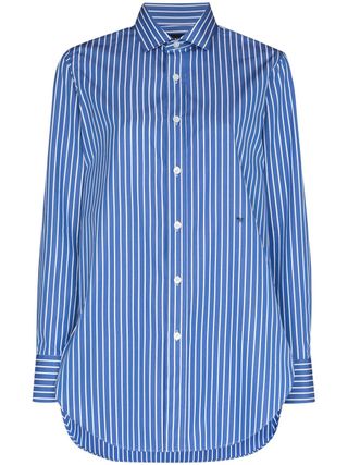 HommeGirls + Vertical Stripe Cotton-Shirt