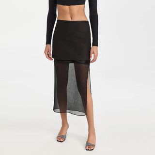 Helmut Lang + Sheer Skirt