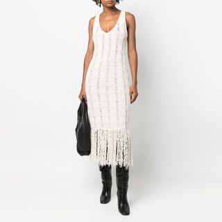 Remain + Fringed Knitted Midi Dress