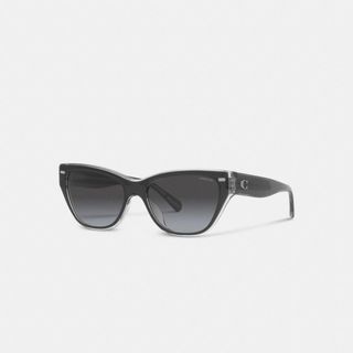 Coach + Beveled Signature Square Cat Eye Sunglasses