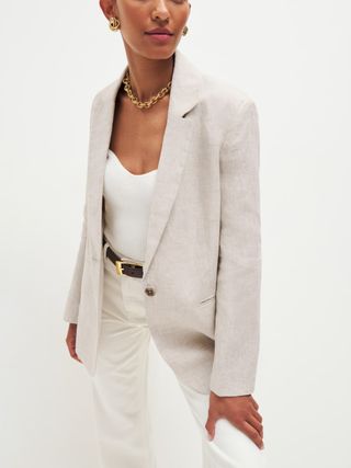 Reformation + The Classic Relaxed Linen Blazer
