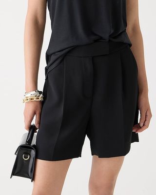 J.Crew + Limited-Edition High-Rise Suit Short in City Crepe