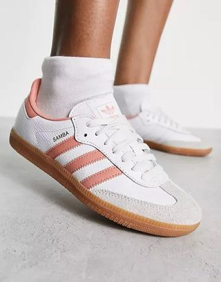 Adidas + Samba OG Shoes in Peach