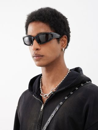 Balenciaga Eyewear + D-Frame Acetate Sunglasses