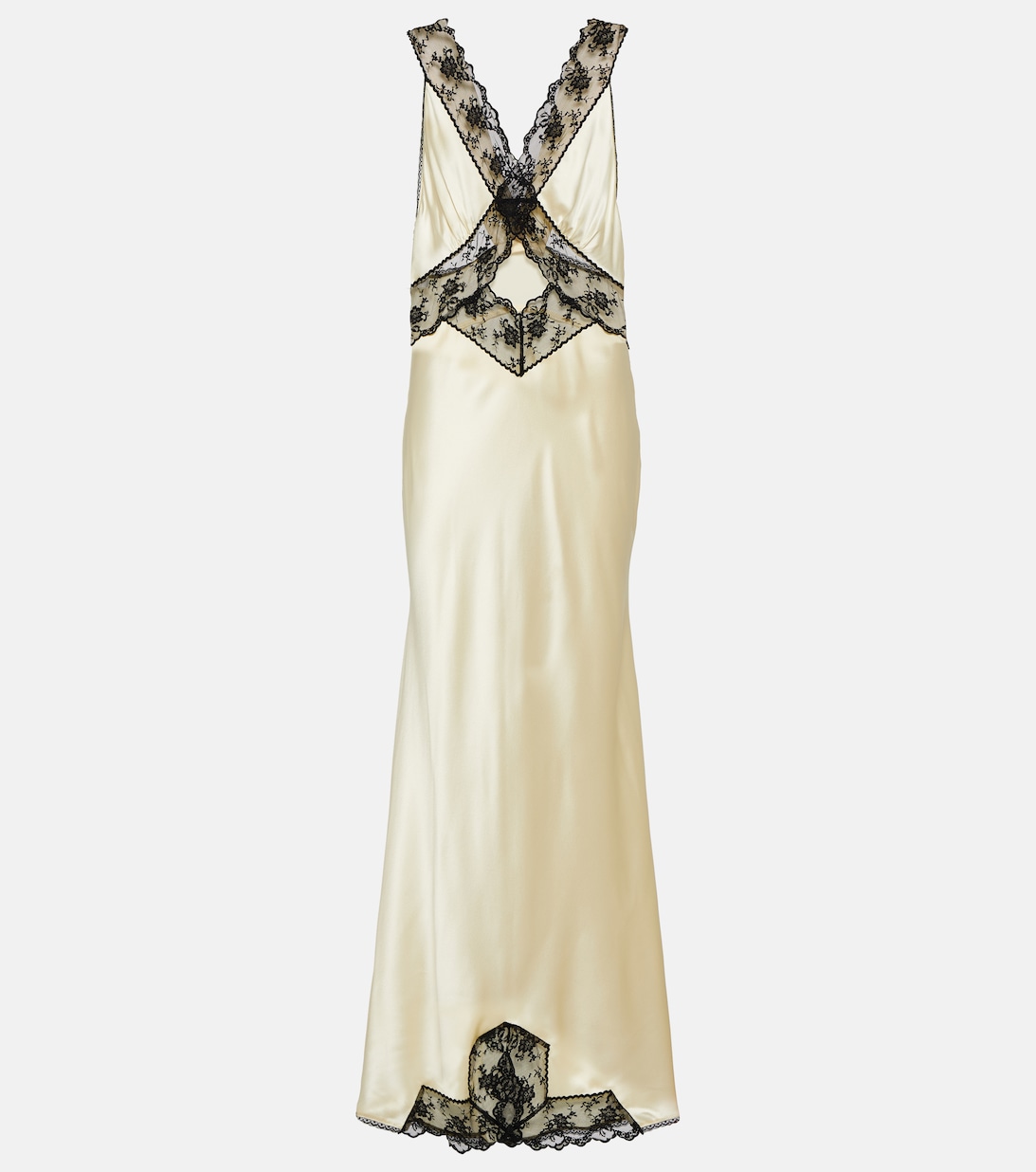 SIR. + Lace-Trimmed Silk Slip Dress