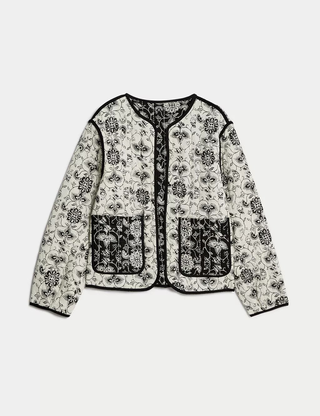 Per Una + Pure Cotton Printed Quilted Jacket