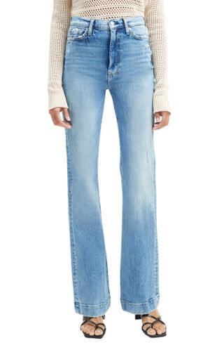 7 for All Mankind + Dojo Ultrahigh Waist Flare Leg Jeans