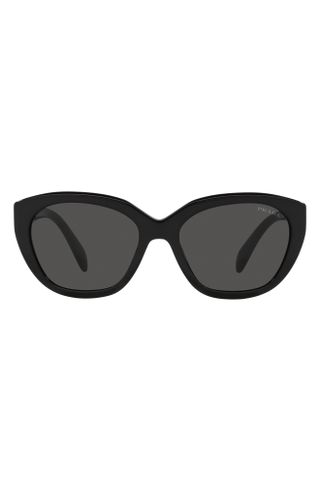 Prada + 56mm Cat Eye Sunglasses