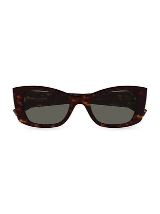 Saint Laurent + Ultra Cat-Eye Injection 52mm Sunglasses