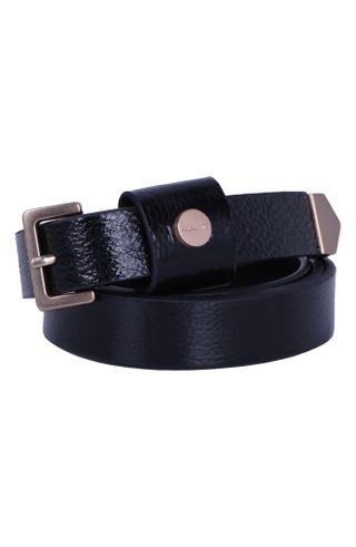 AllSaints + Logo Stud Leather Belt