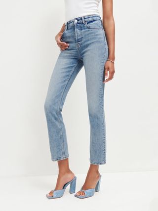 Reformation + Cynthia Stretch High Rise Straight Jeans