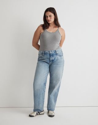 Madewell + Low-Slung Straight Jeans in Olvera Wash