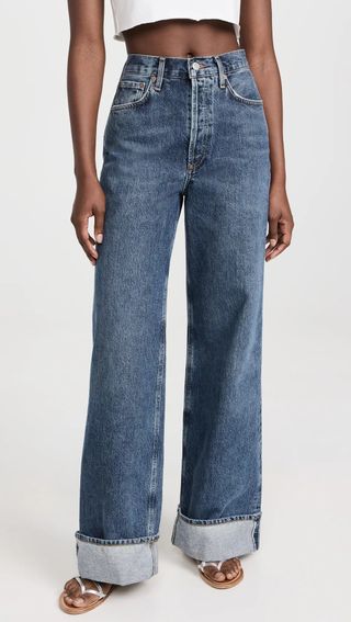 Agolde + Dame High Rise Wide Leg Jeans