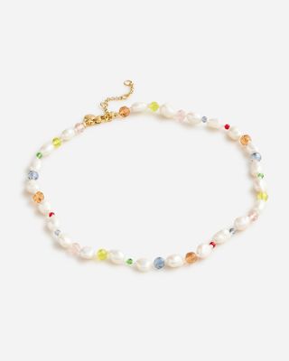 J.Crew + Freshwater Pearl and Bead Necklace