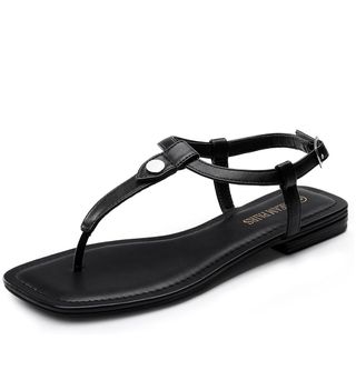 Dream Pairs + T-Strap Thong Flat Sandals