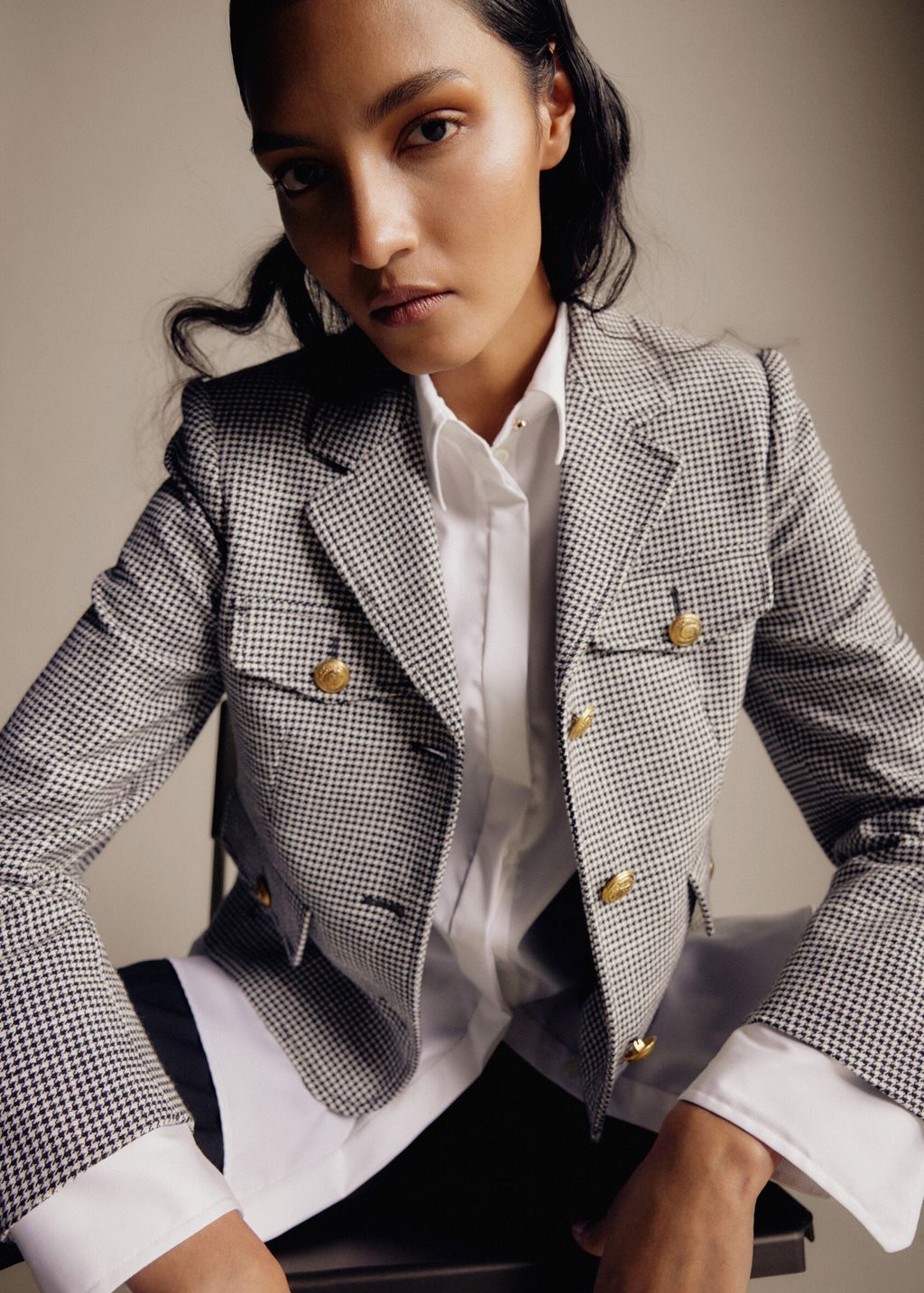80s mesh sleeve blazer