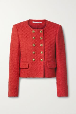 Veronica Beard + Bentley Double-Breasted Cotton-Blend Tweed Jacket