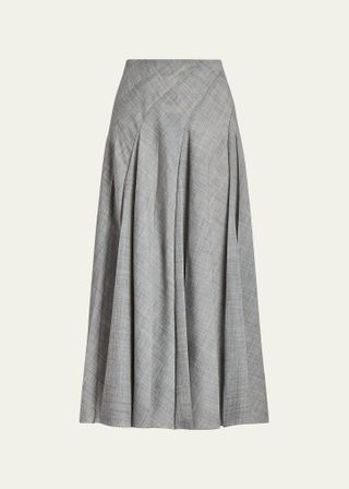 Ralph Lauren Collection + Harleigh Pleated Wool Maxi Skirt