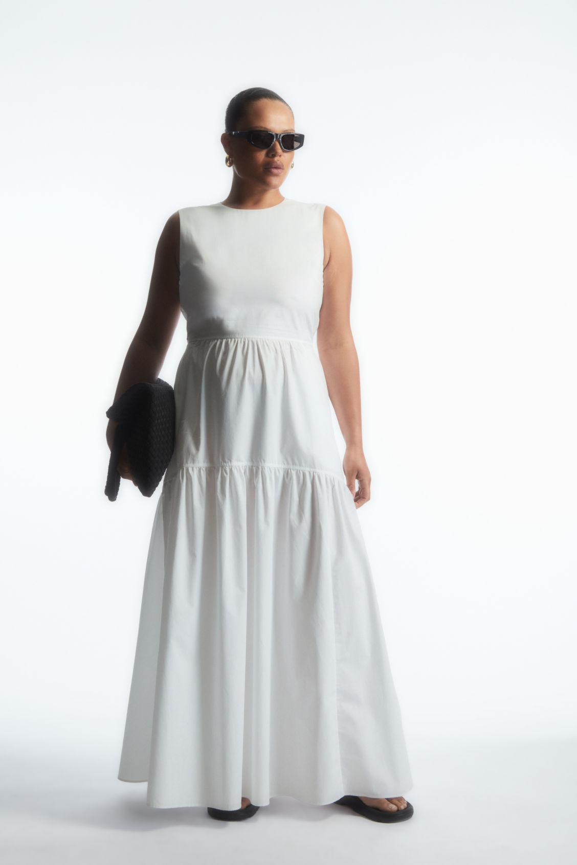 COS + Open-Back Tiered Dress