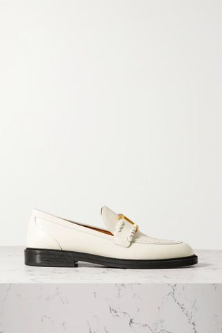 Chloé + + Net Sustain Marcie Embellished Leather Loafers