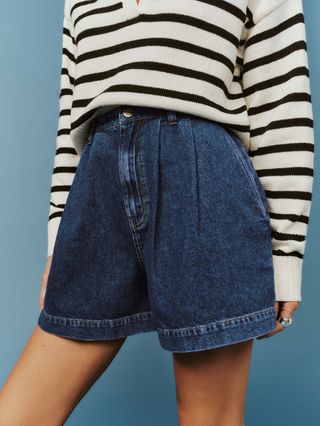 Reformation + Francis High Rise Pleated Shorts