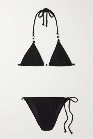 Faithfull the Brand + San Marco Stretch-Terry Triangle Halterneck Bikini