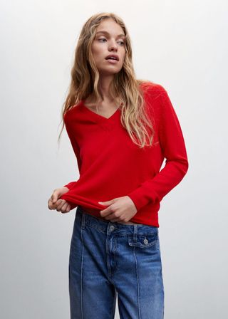 Mango + 100% Wool V-Neck Sweater - Women | Mango Usa