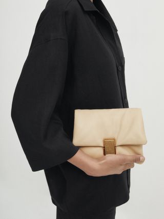Massimo Dutti + Padded Nappa Leather Mini Crossbody Bag