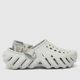 Crocs + Echo Clog Sandals in Light Grey
