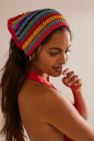 Free People + Star of the Show Crochet Hair Scarf