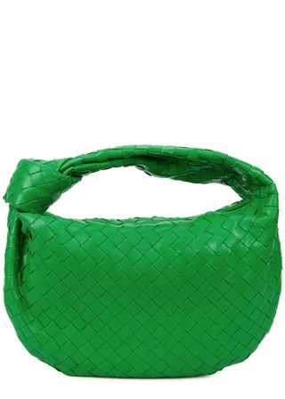 Bottega Veneta + Teen Jodie Intrecciato Green Leather Bag