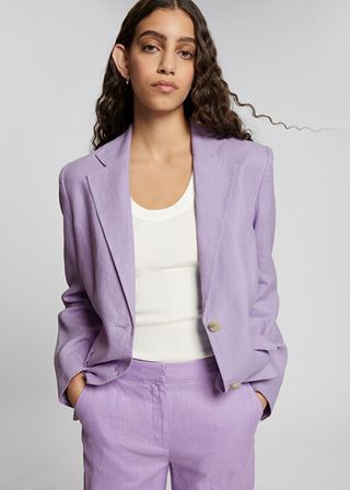 & Other Stories + Relaxed Single Breasted Linen Blazer
