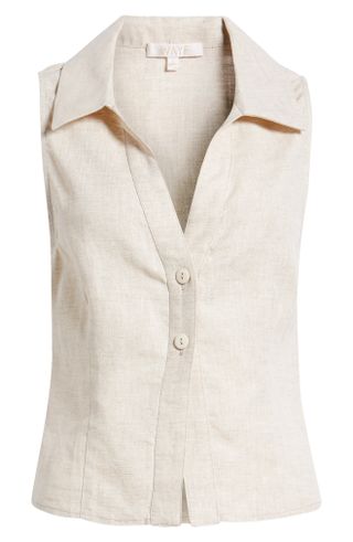 Wayf + Devin Sleeveless Linen Shirt