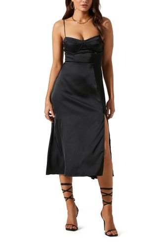 Astr the Label + Bustier Satin Dress