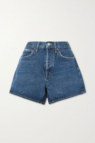 Agolde + Long Parker Organic Denim Shorts in Enamour