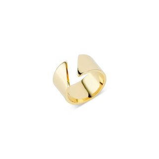 Lorraine West Jewelry + Ribbon Slant Ring 12mm in Brass