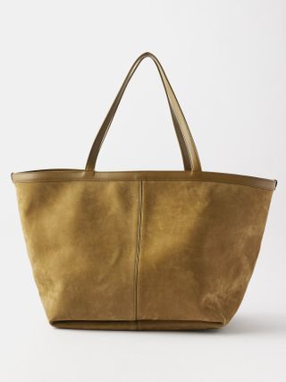 Bottega Veneta + Flip Flap Suede and Leather Tote Bag