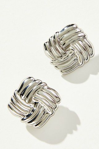 Anthropologie + Ribbed Square Earrings