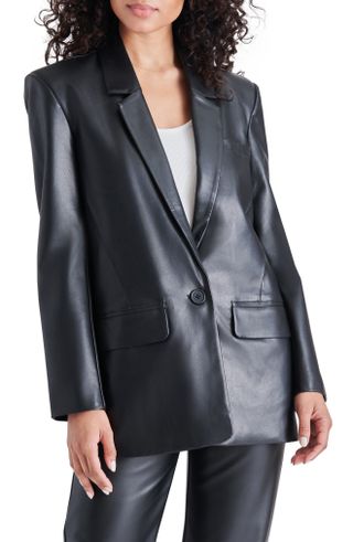 Steve Madden + Audrey Faux Leather Blazer