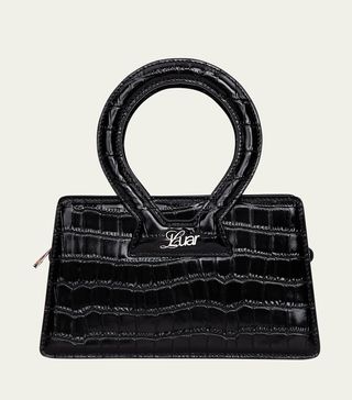 Luar + Ana Small Croc-Embossed Top-Handle Bag