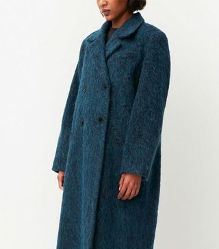 Ganni + Brushed Double-Breasted Coat