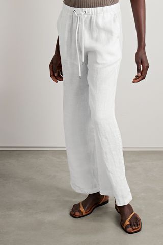 James Perse + Linen Straight-Leg Pants