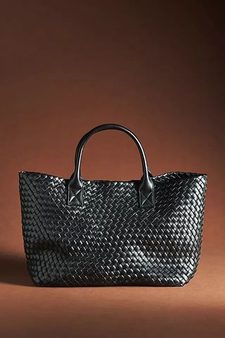 Anthropologie + Woven Faux Leather Tote