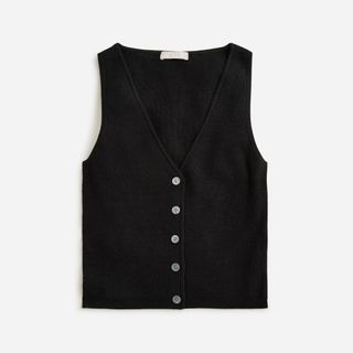 J.Crew + Fitted Button-Up Sweater-Vest