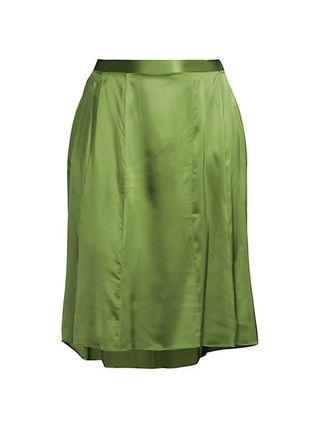 Gabriella Rossetti + Bellini Silk Charmeuse Midi-Skirt