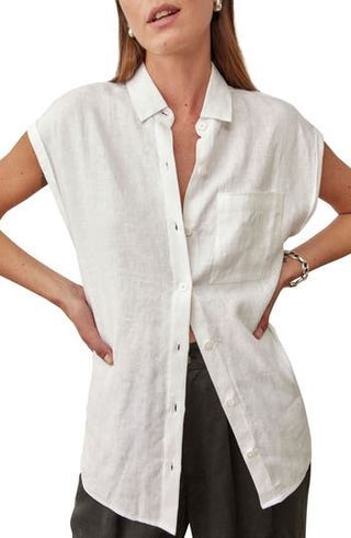 Reformation + Maira Dolman Sleeve Linen Shirt