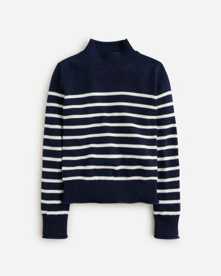 J.Crew + New Heritage Rollnec Sweater in Stripe