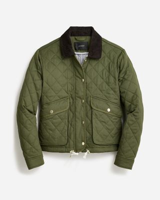 J.Crew + Limited-Edition New Cropped Quilted Barn Jacket